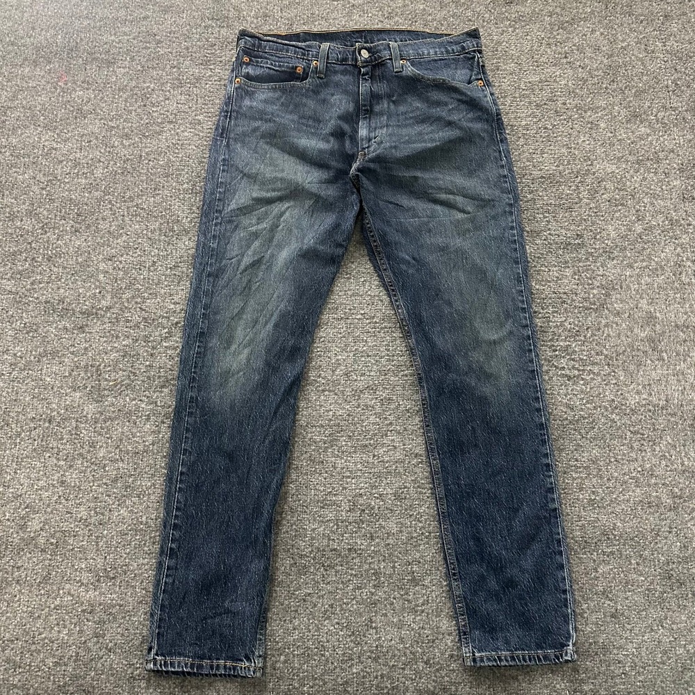 Levi's Jeans Mens Size 36x32 Blue 501 Original Fit Straight Leg Lyocell Blend